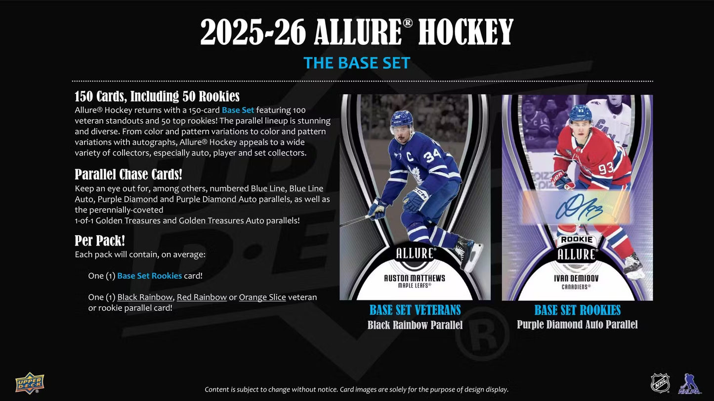 2025/26 Upper Deck Allure Hockey Hobby Box (Presell)