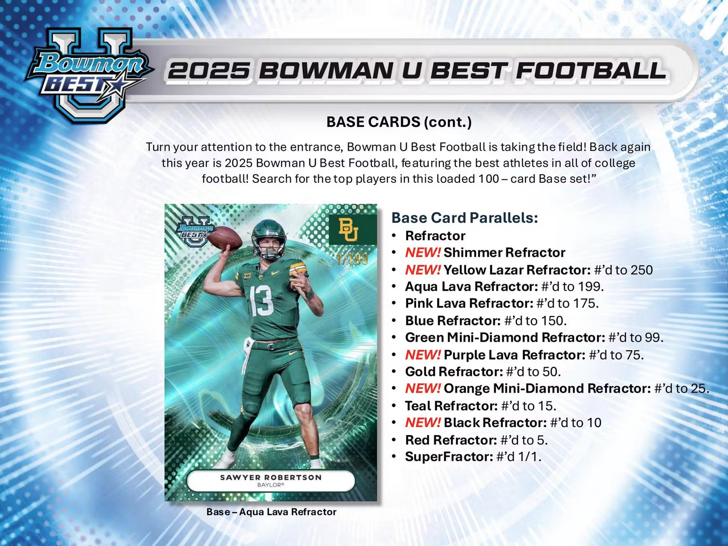 2025 Bowman University Best Football Hobby Box (Presell)